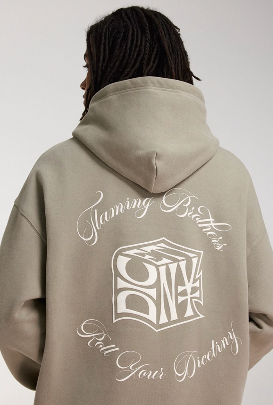 DICETINY Dice Roll Foam Letter Print Hoodie