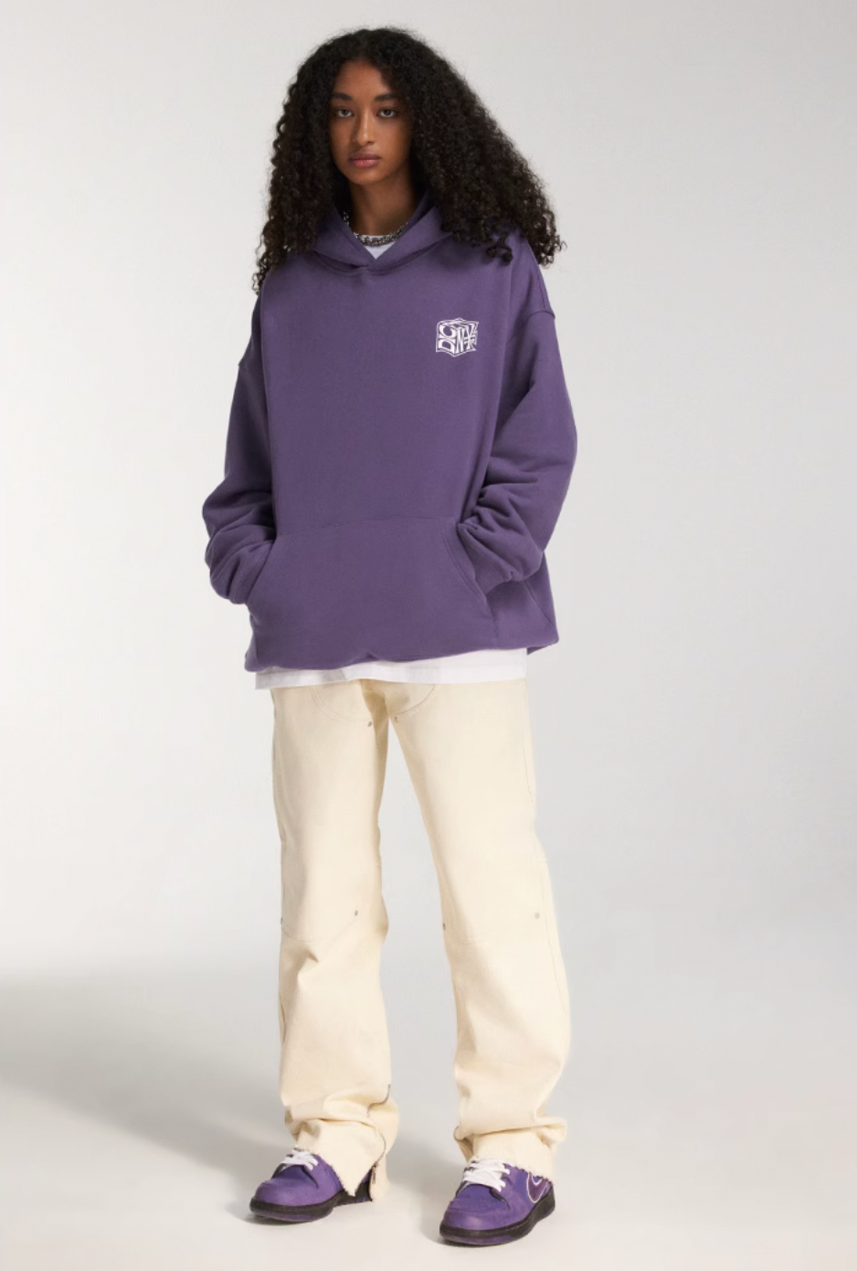 DICETINY Dice Roll Foam Letter Print Hoodie