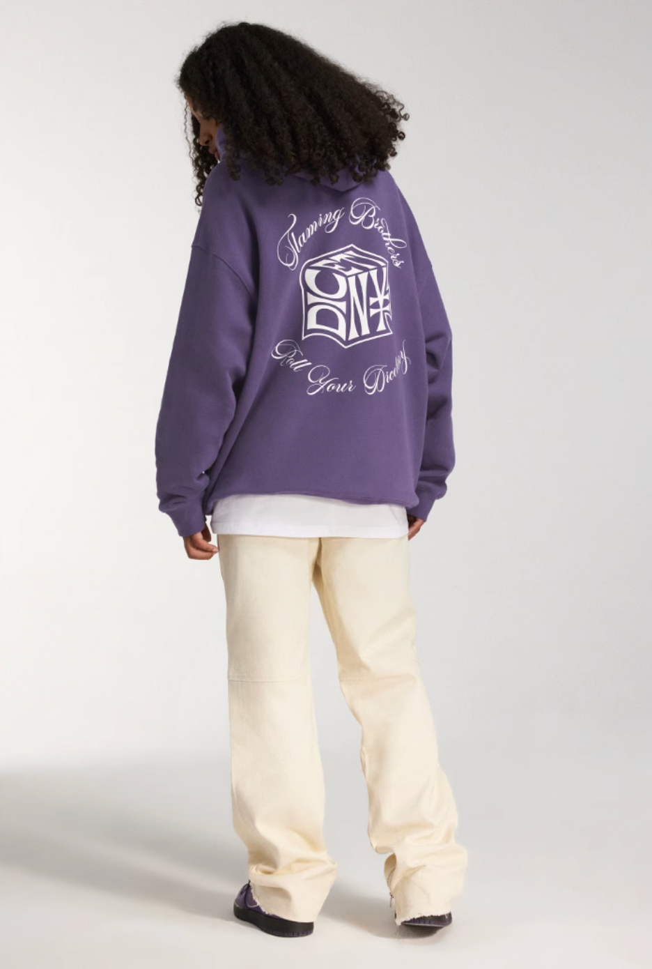 DICETINY Dice Roll Foam Letter Print Hoodie