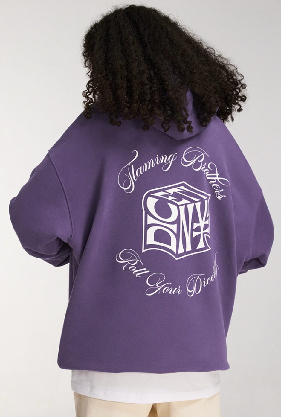 DICETINY Dice Roll Foam Letter Print Hoodie