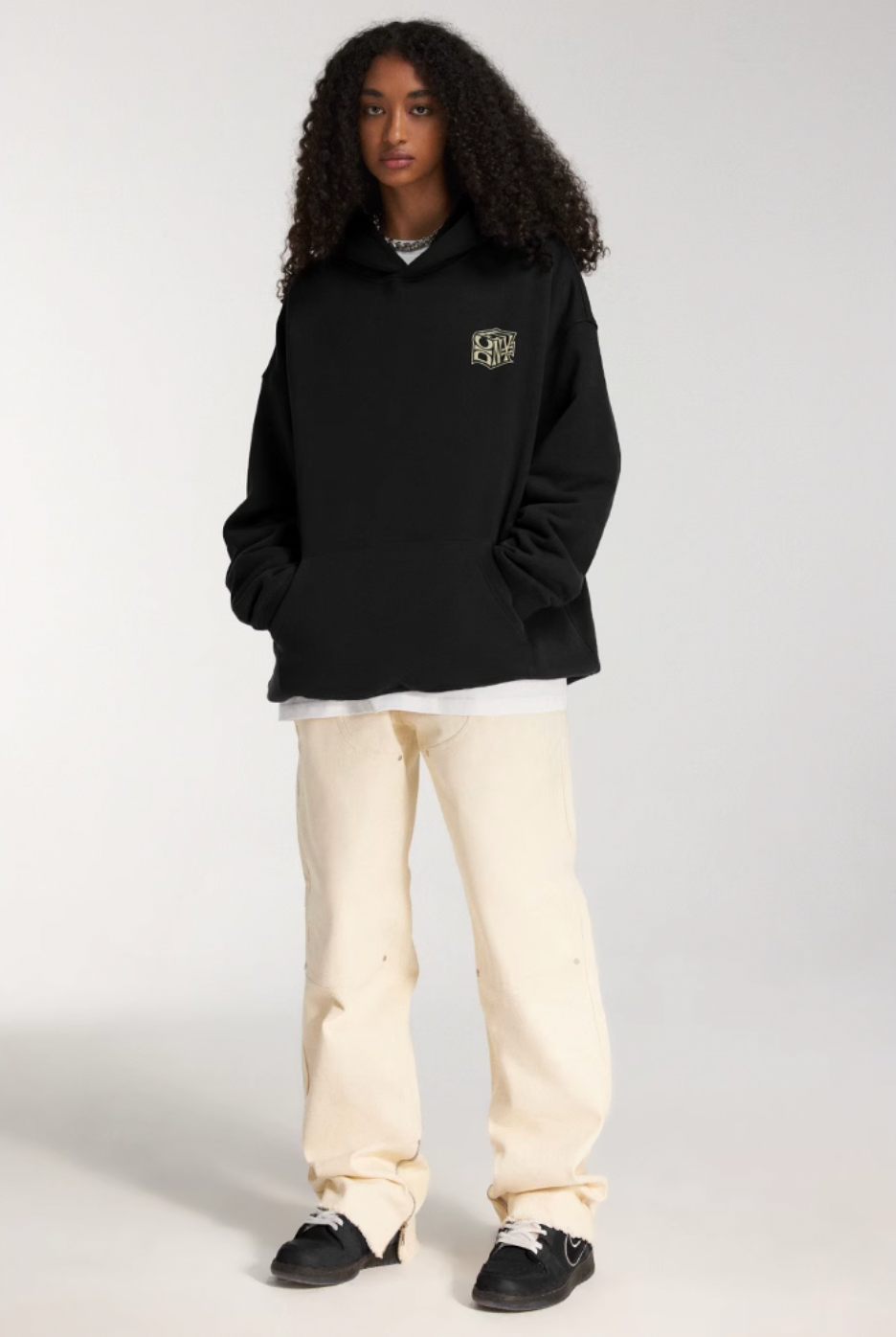 DICETINY Dice Roll Foam Letter Print Hoodie