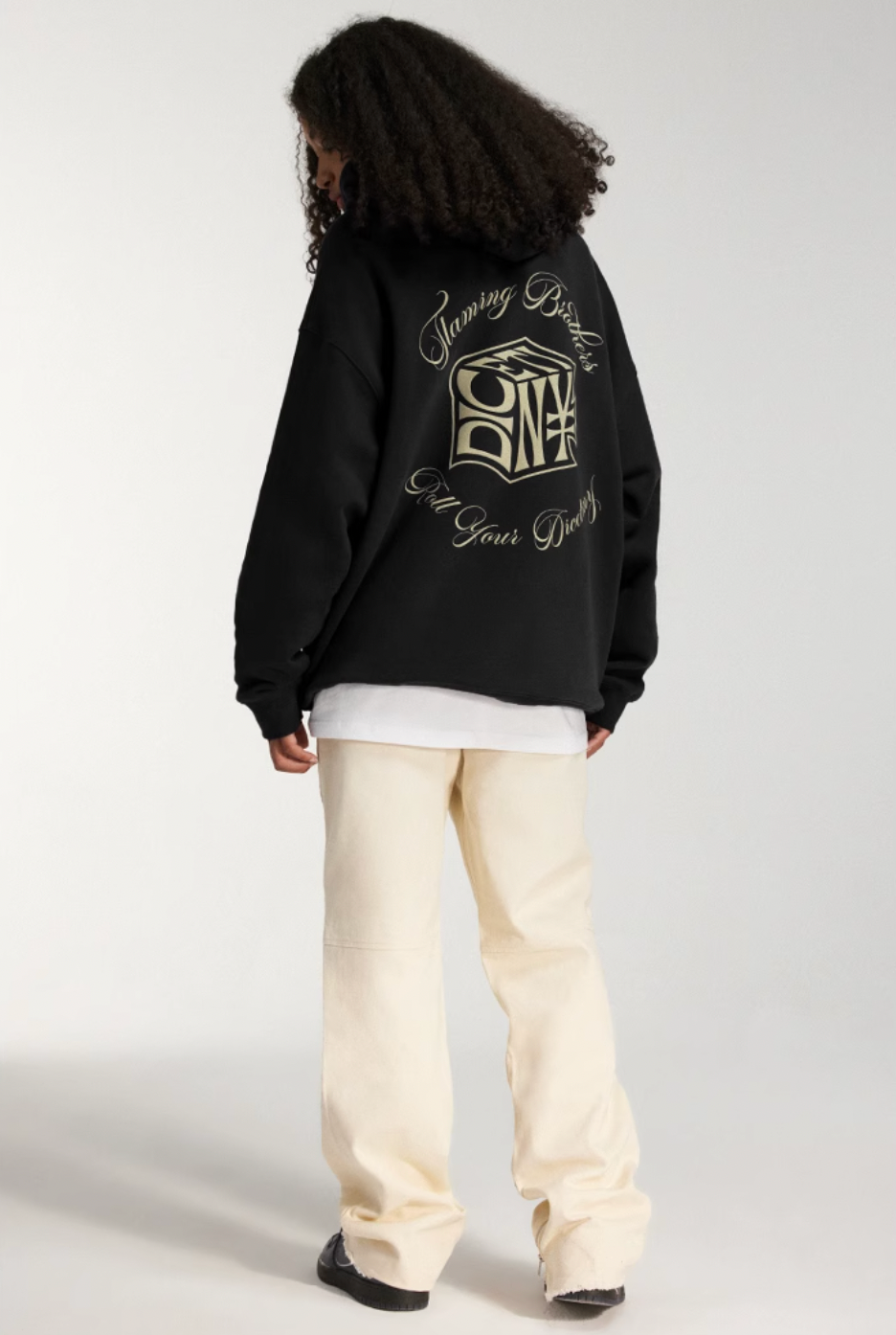 DICETINY Dice Roll Foam Letter Print Hoodie