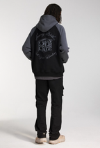 DICETINY Dice Roll Print Color Blocked Hoodie