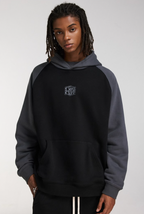 DICETINY Dice Roll Print Color Blocked Hoodie
