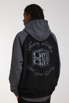 DICETINY Dice Roll Print Color Blocked Hoodie