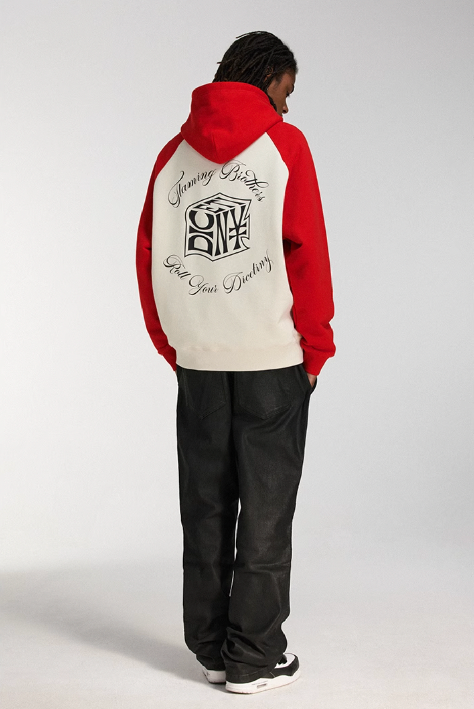 DICETINY Dice Roll Print Color Blocked Hoodie