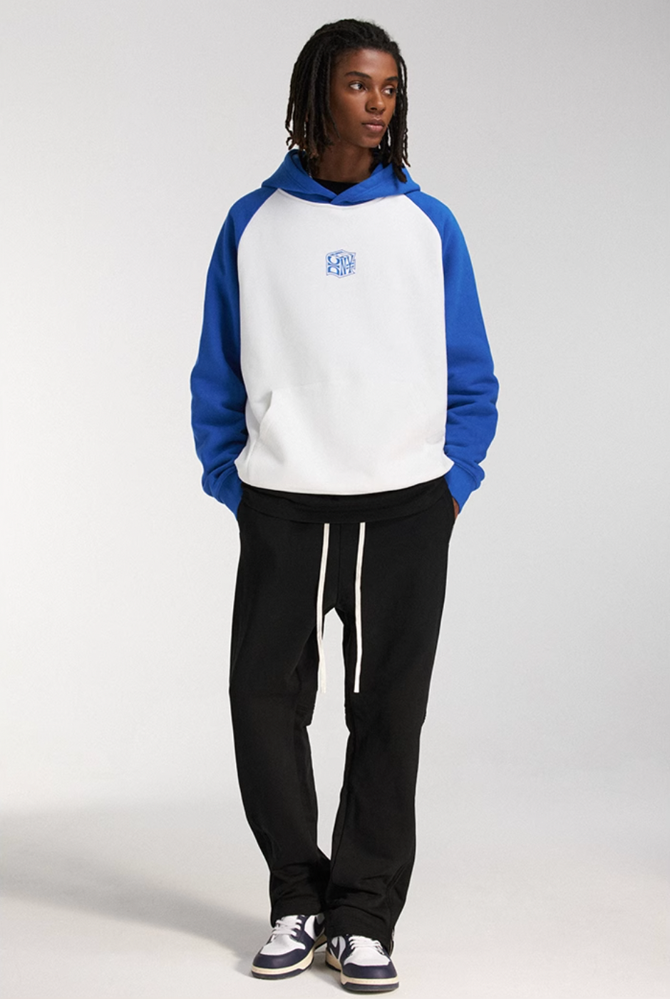 DICETINY Dice Roll Print Color Blocked Hoodie