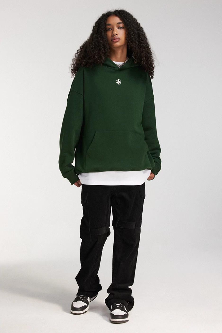 DICETINY Basic Back Logo Print Hoodie