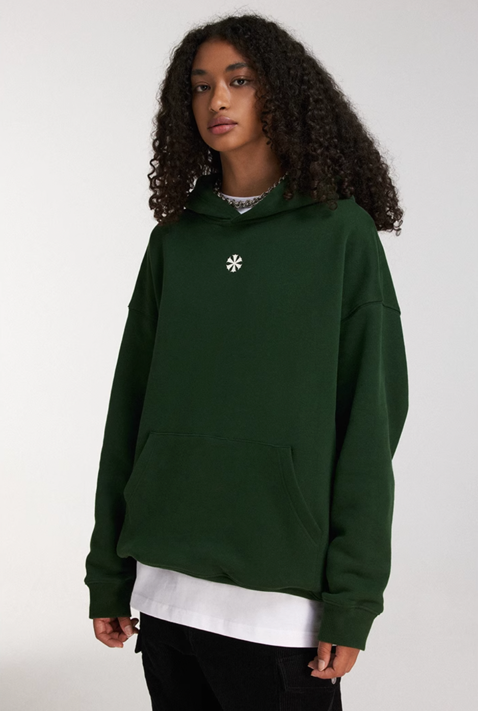 DICETINY Basic Back Logo Print Hoodie