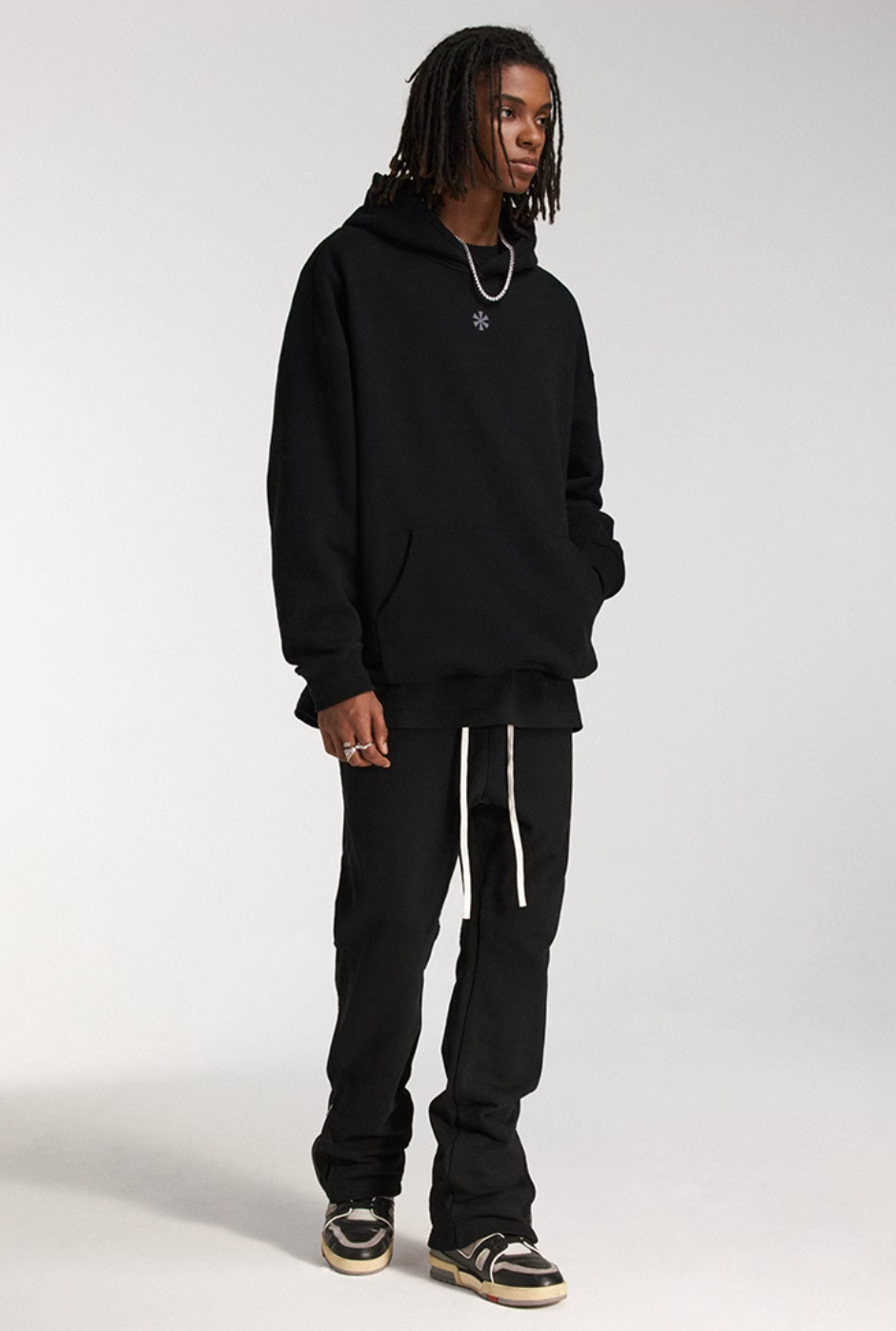 DICETINY Basic Back Logo Print Hoodie