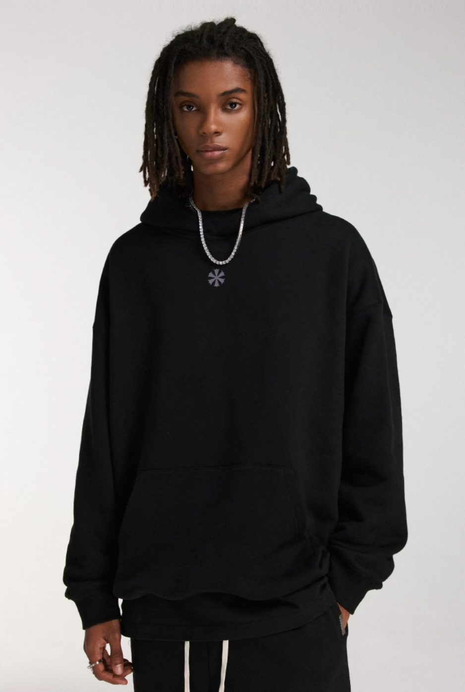 DICETINY Basic Back Logo Print Hoodie