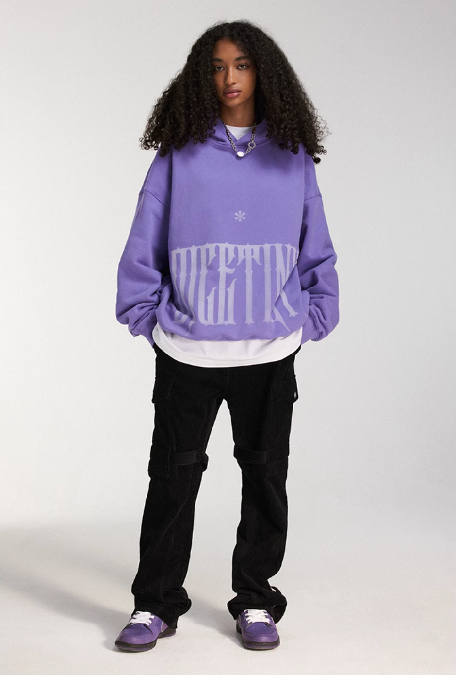 DICETINY Distressed Logo Printed Hoodie