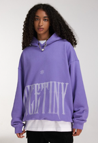 DICETINY Distressed Logo Printed Hoodie