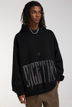 DICETINY Distressed Logo Printed Hoodie
