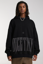 DICETINY Distressed Logo Printed Hoodie