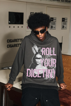 DICETINY Bunny Girl Print Hoodie