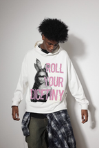 DICETINY Bunny Girl Print Hoodie