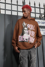 DICETINY Bunny Girl Print Hoodie