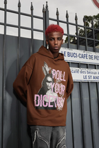 DICETINY Bunny Girl Print Hoodie