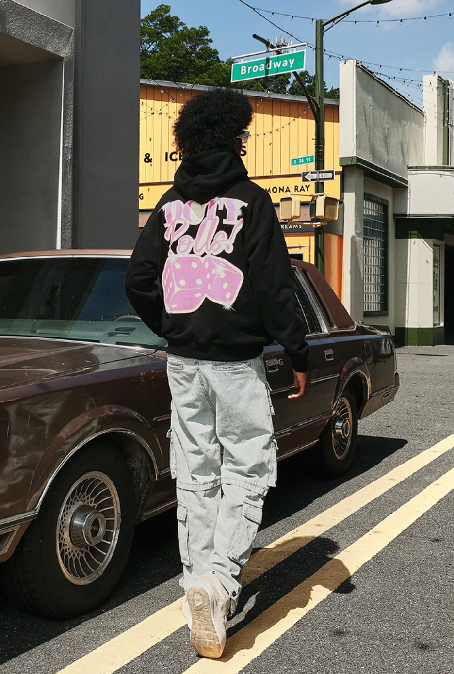 DICETINY Glitter Dice Printed Hoodie