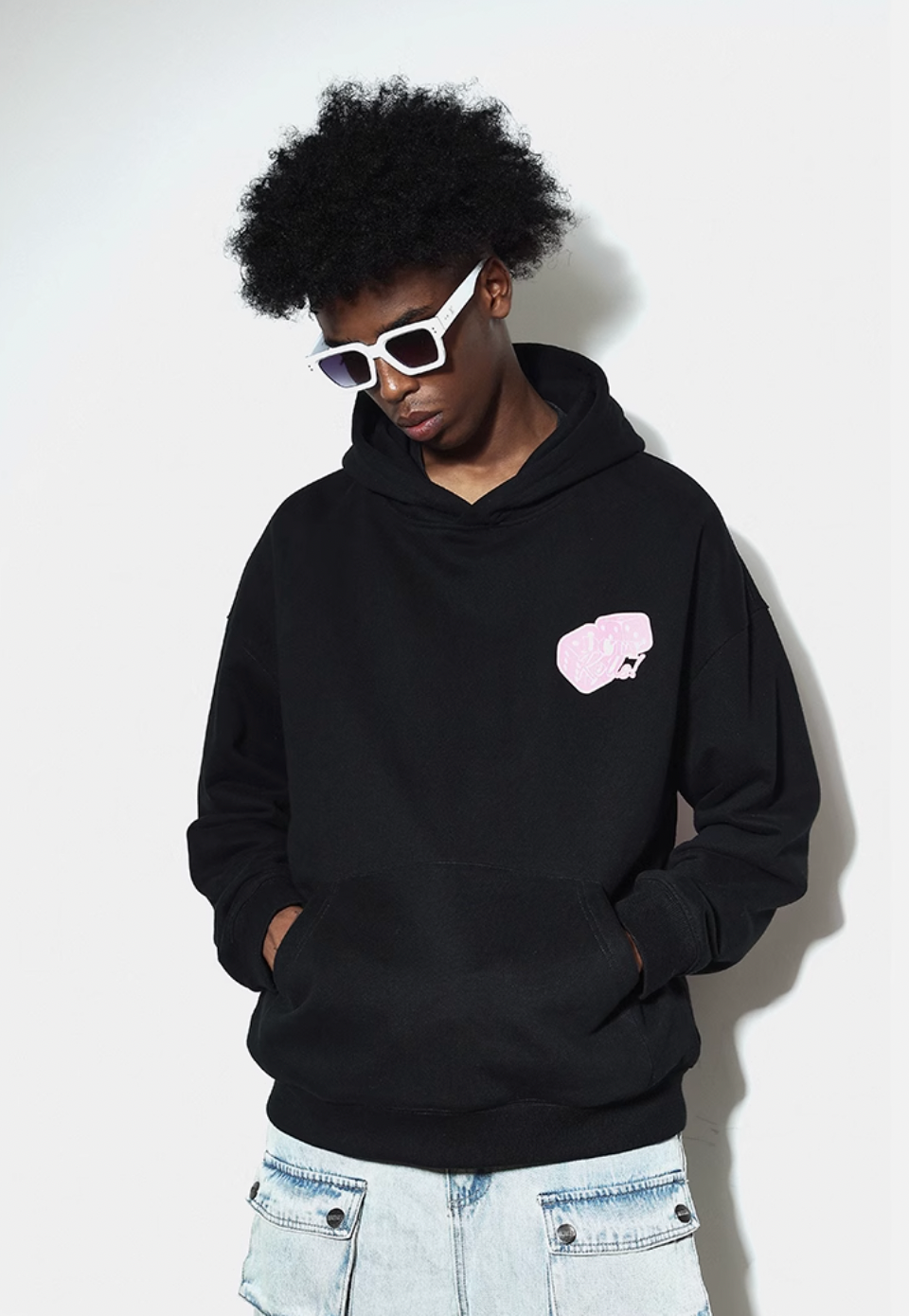 DICETINY Glitter Dice Printed Hoodie