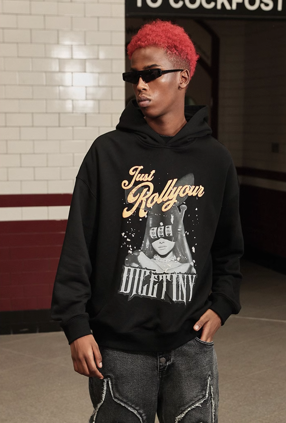 DICETINY Bunny Girl Slot Print Hoodie