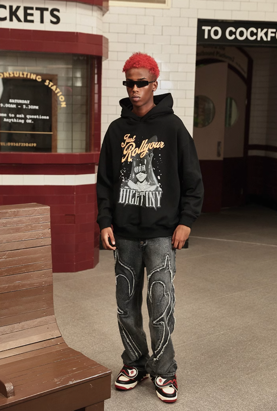 DICETINY Bunny Girl Slot Print Hoodie
