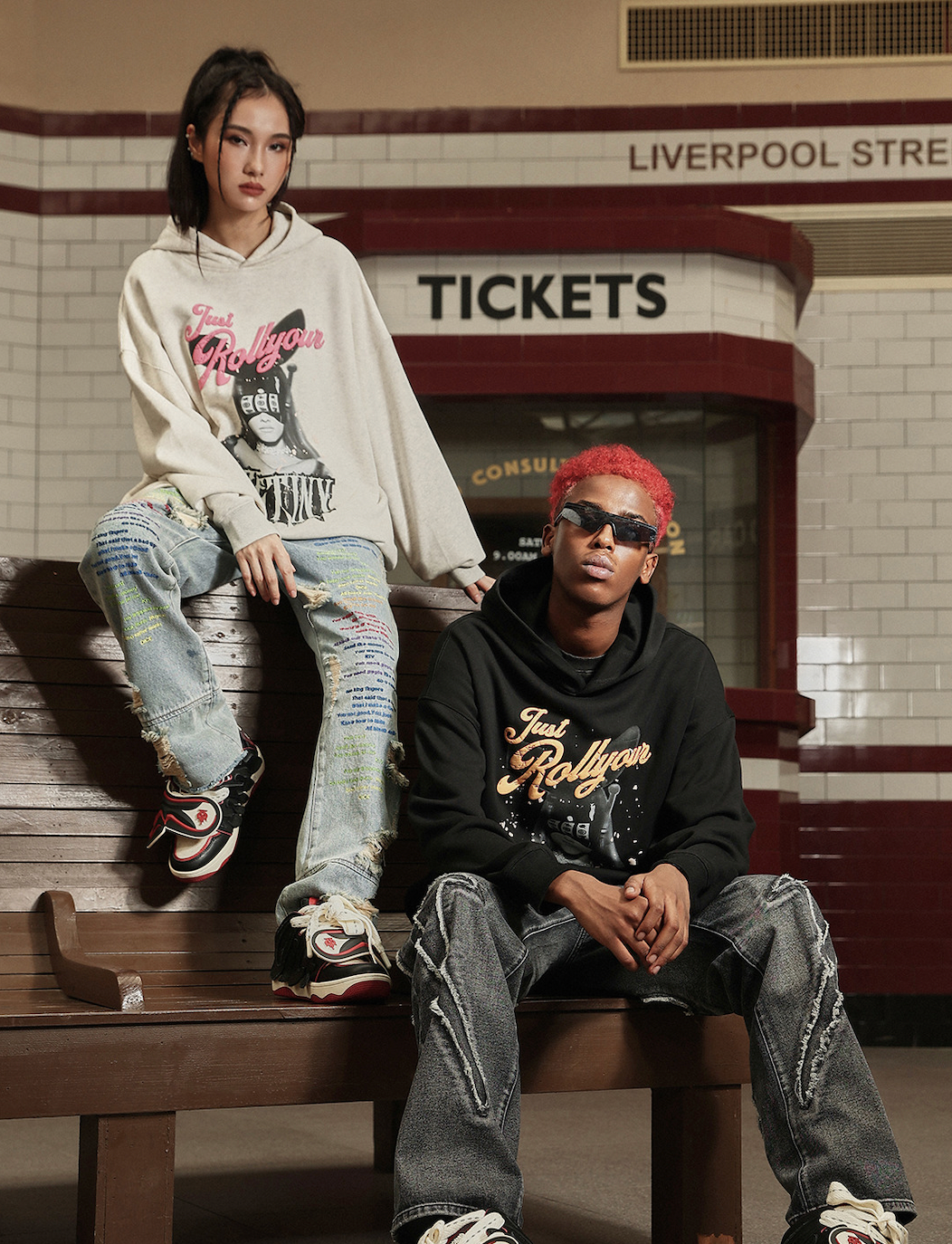 DICETINY Bunny Girl Slot Print Hoodie