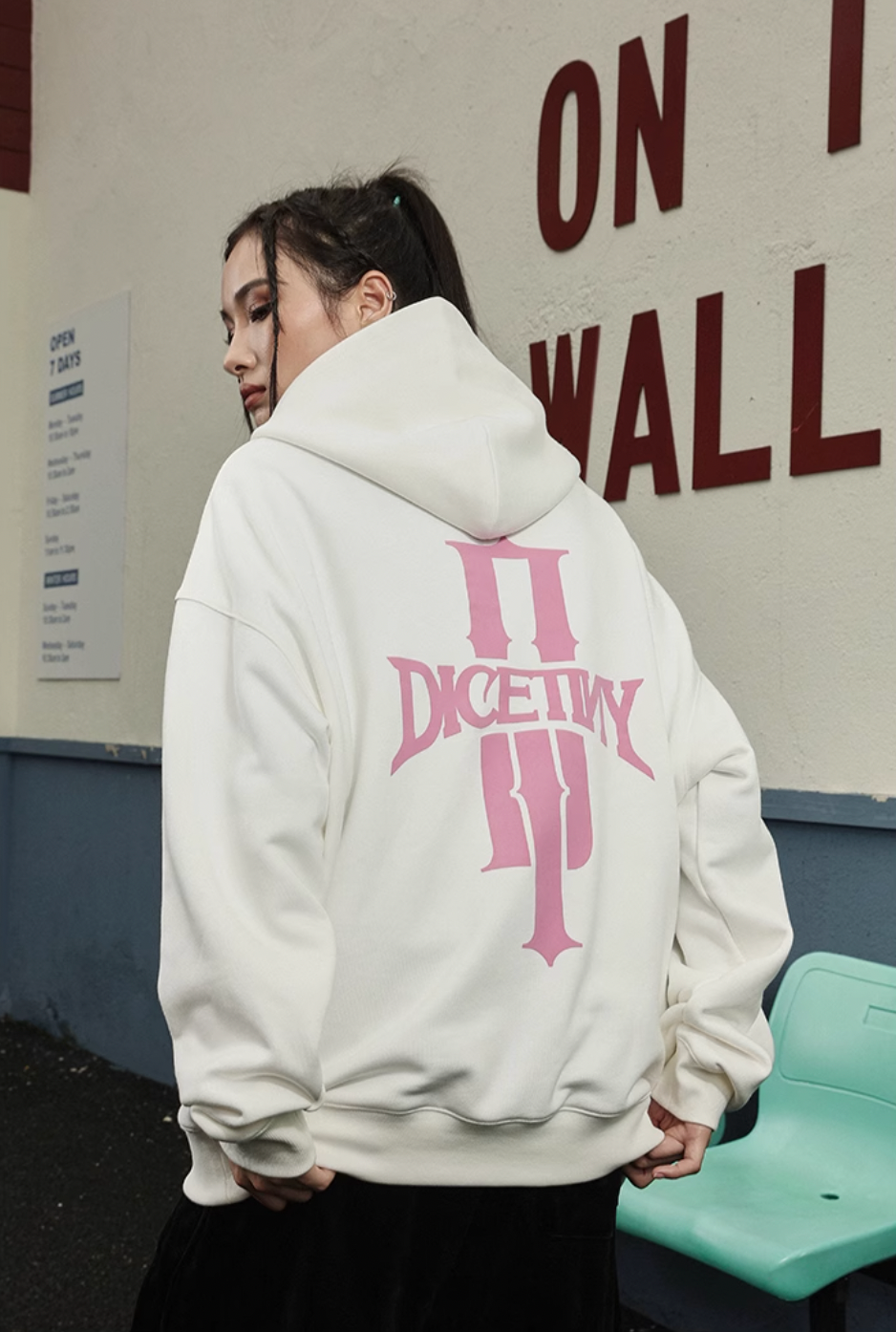 DICETINY Basic Logo Printed Hoodie