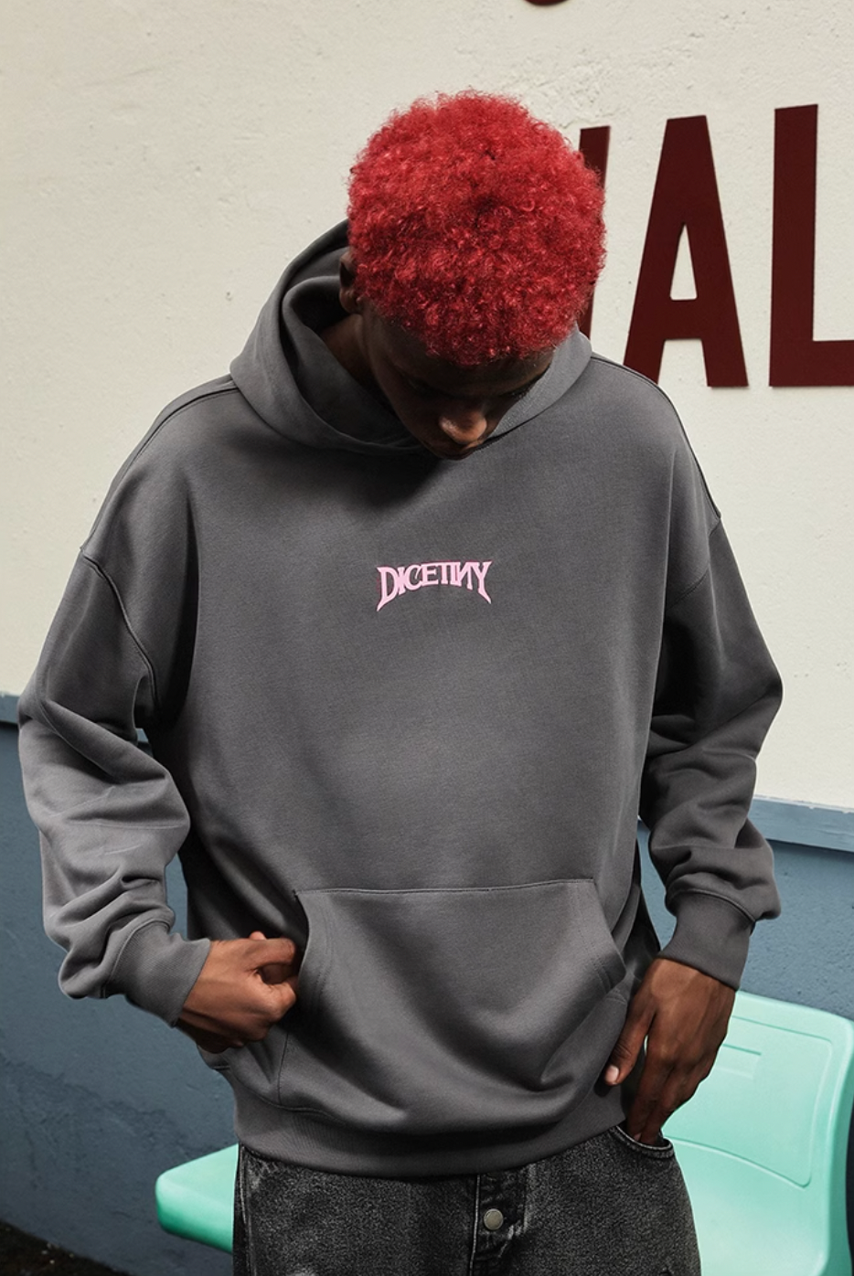 DICETINY Basic Logo Printed Hoodie