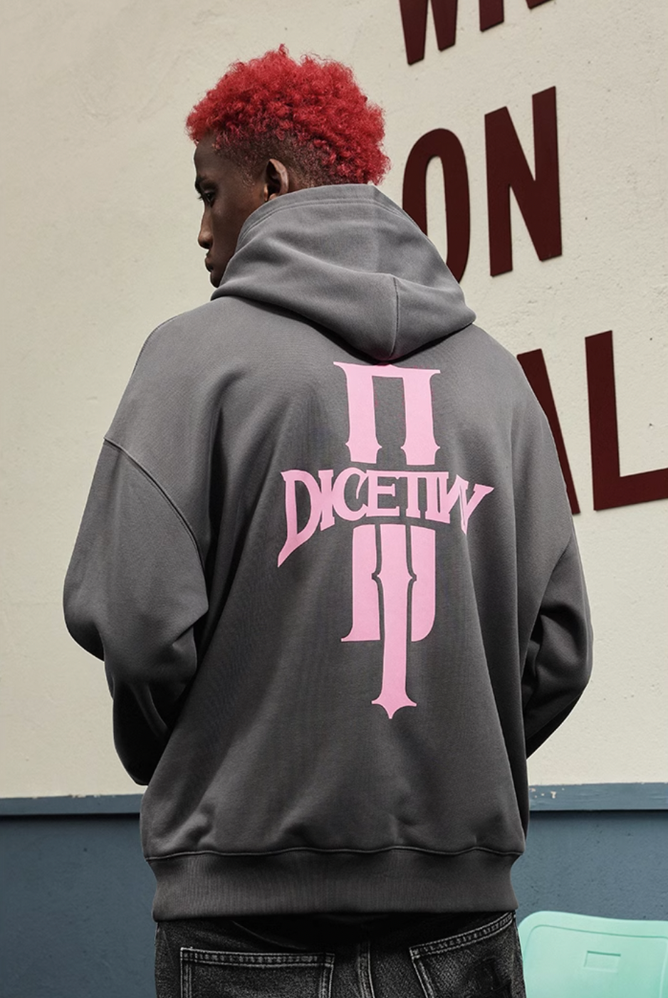 DICETINY Basic Logo Printed Hoodie