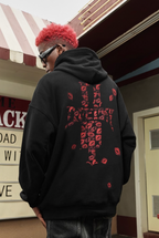 DICETINY Lipstick Logo Pattern Printed Hoodie