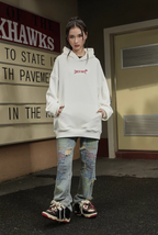 DICETINY Lipstick Logo Pattern Printed Hoodie
