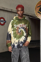 DICETINY Tie Dye Swirl Bone Print Hoodie