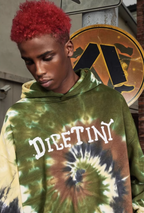 DICETINY Tie Dye Swirl Bone Print Hoodie