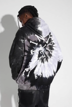 DICETINY Tie Dye Swirl Bone Print Hoodie