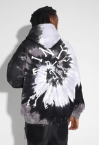 DICETINY Tie Dye Swirl Bone Print Hoodie