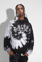 DICETINY Tie Dye Swirl Bone Print Hoodie