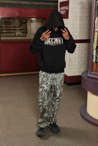 DICETINY Basic Logo Rose Floral Print Hoodie