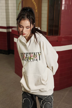 DICETINY Basic Logo Rose Floral Print Hoodie