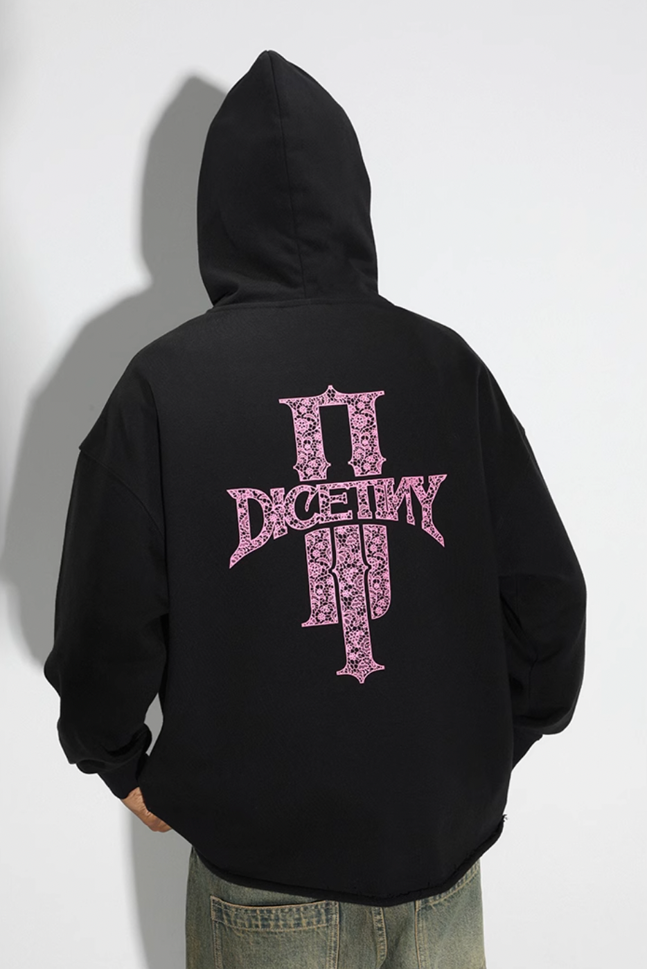 DICETINY Bunny Girl Lace Logo Hoodie