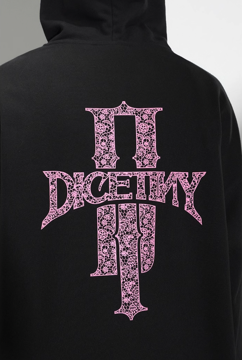 DICETINY Bunny Girl Lace Logo Hoodie