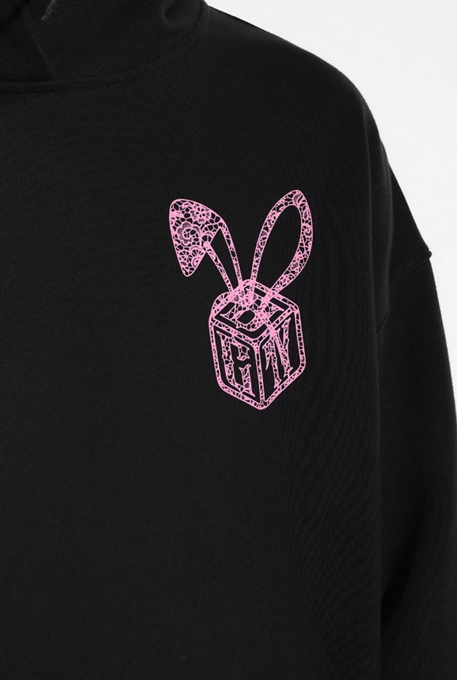 DICETINY Bunny Girl Lace Logo Hoodie
