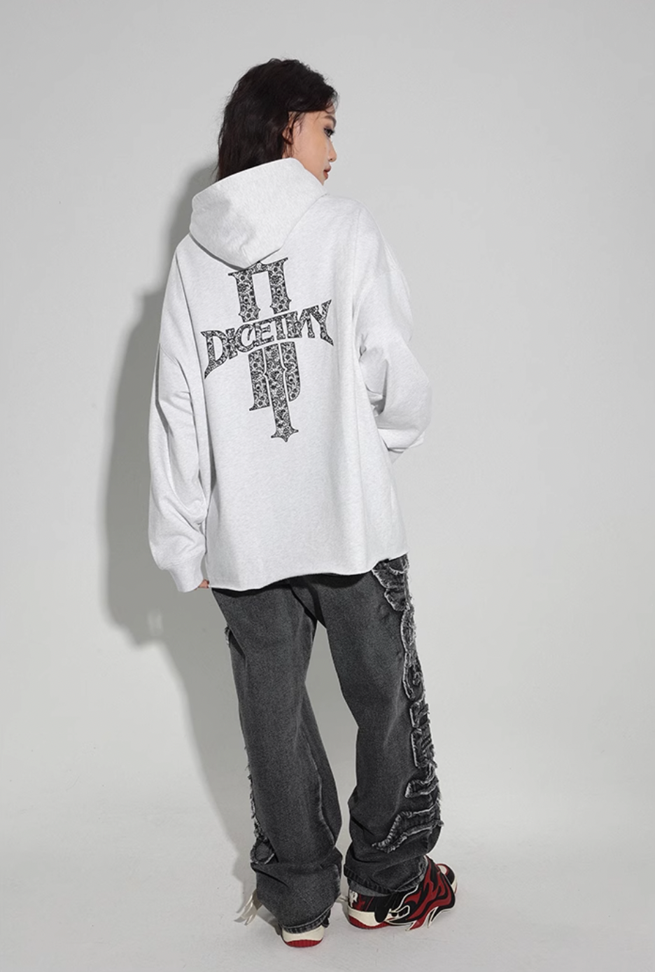 DICETINY Bunny Girl Lace Logo Hoodie
