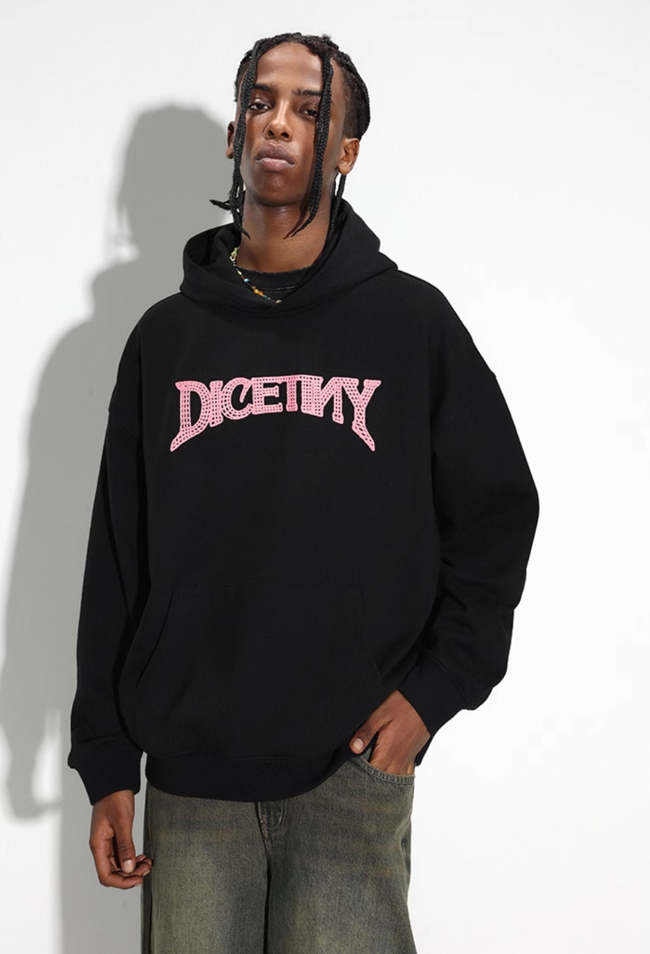 DICETINY Chain Embroidered Logo Hoodie