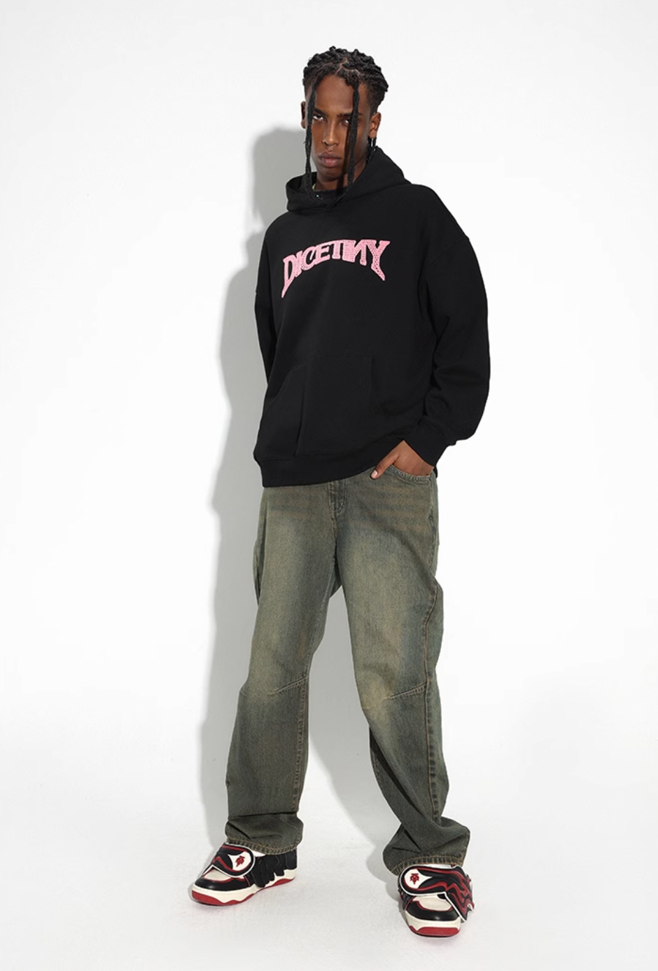 DICETINY Chain Embroidered Logo Hoodie