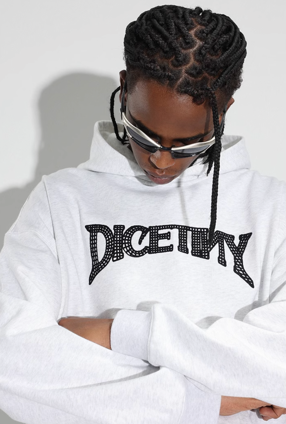 DICETINY Chain Embroidered Logo Hoodie