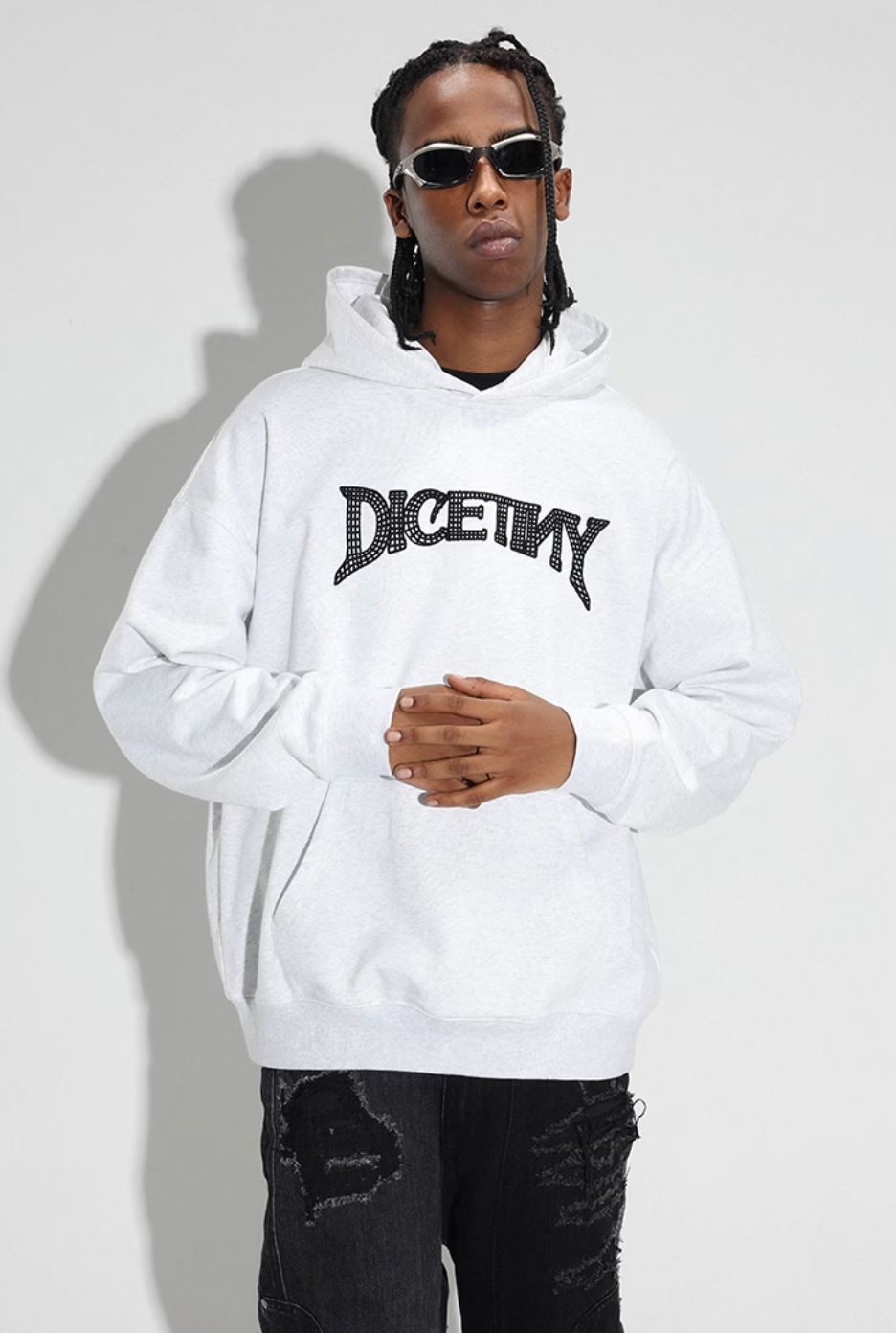 DICETINY Chain Embroidered Logo Hoodie