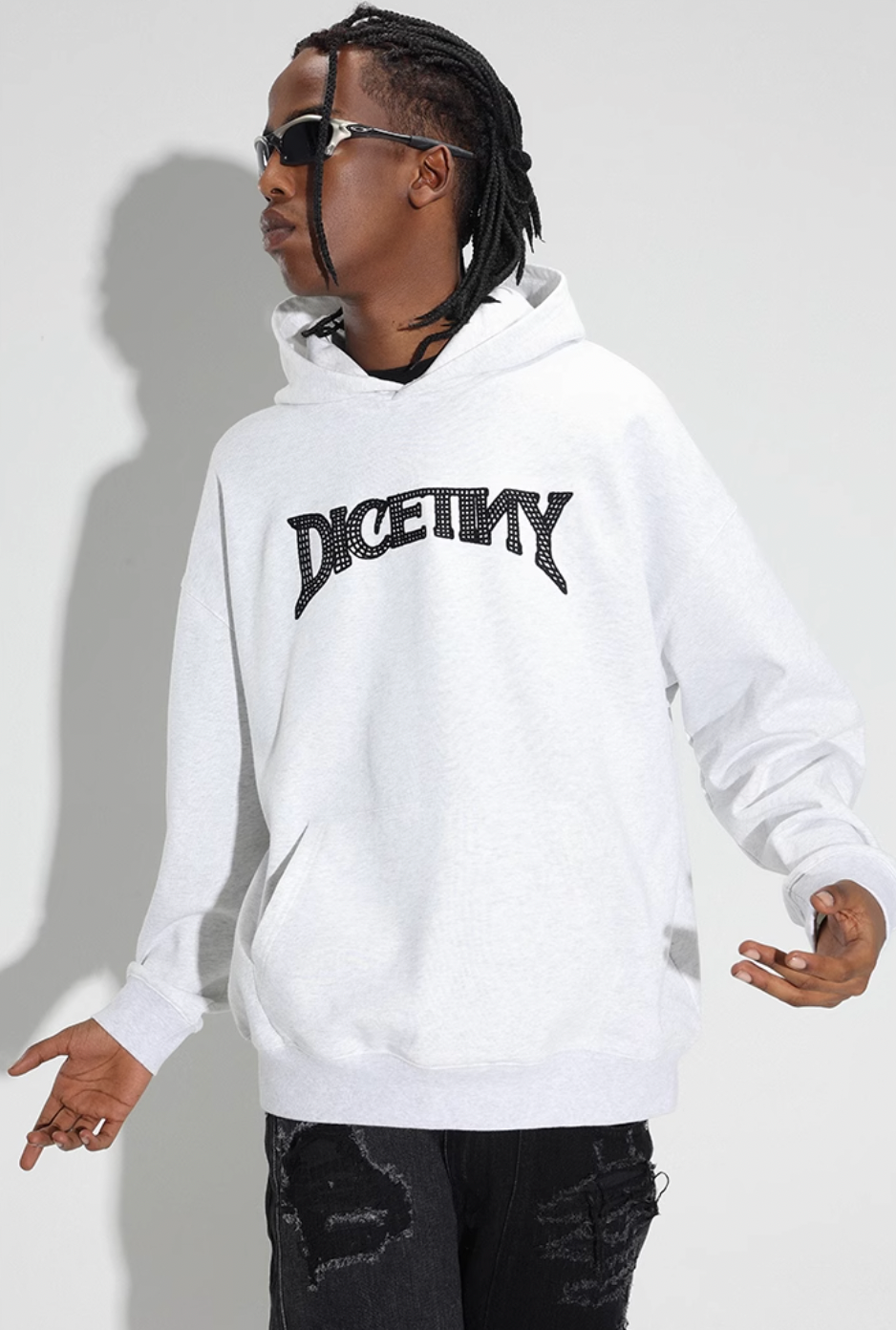 DICETINY Chain Embroidered Logo Hoodie