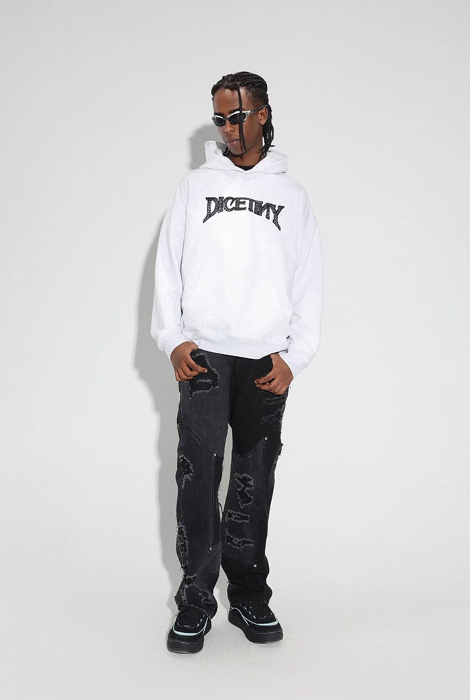 DICETINY Chain Embroidered Logo Hoodie